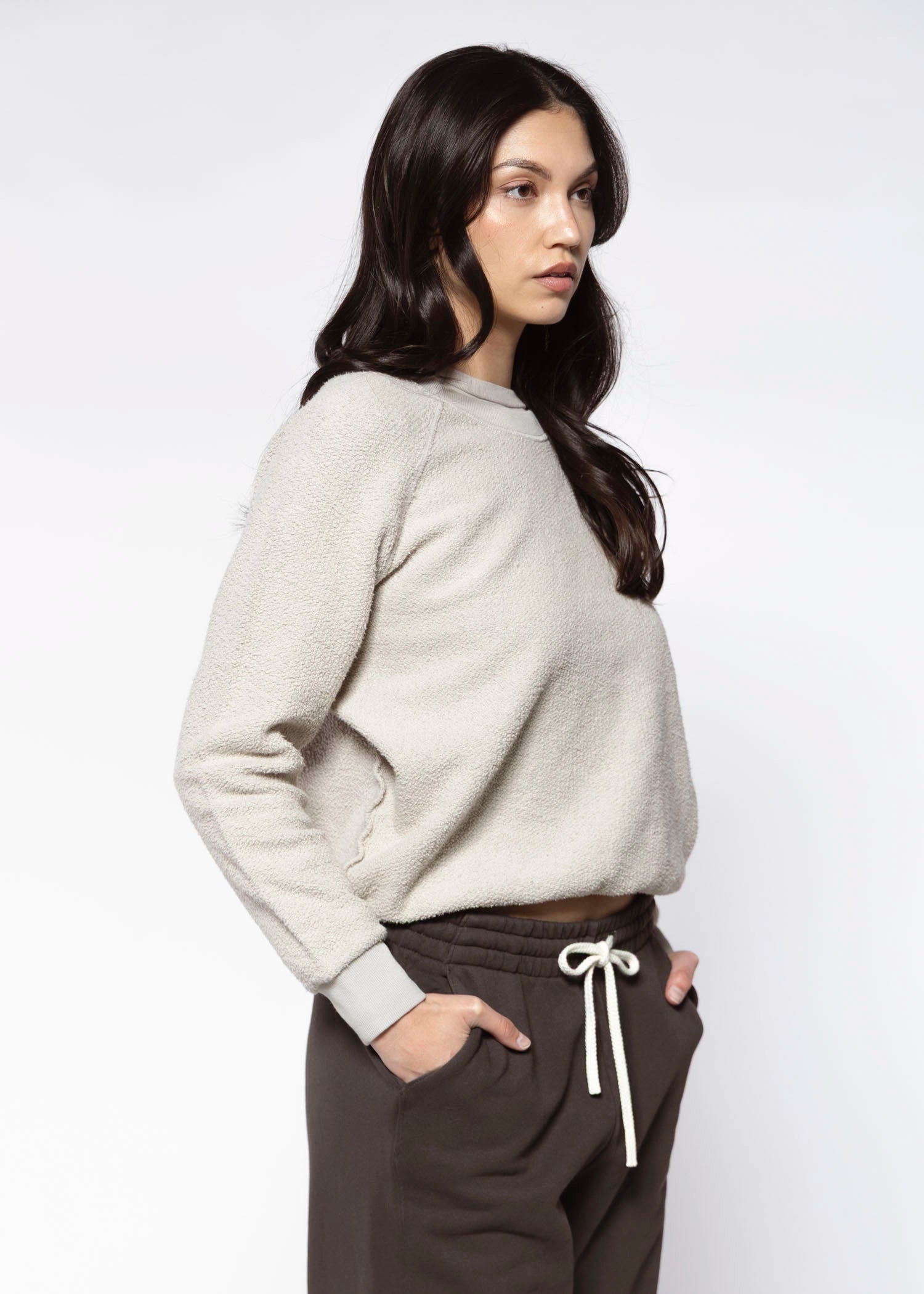 swatch_Silver ziggy reverse fleece sweatshirt