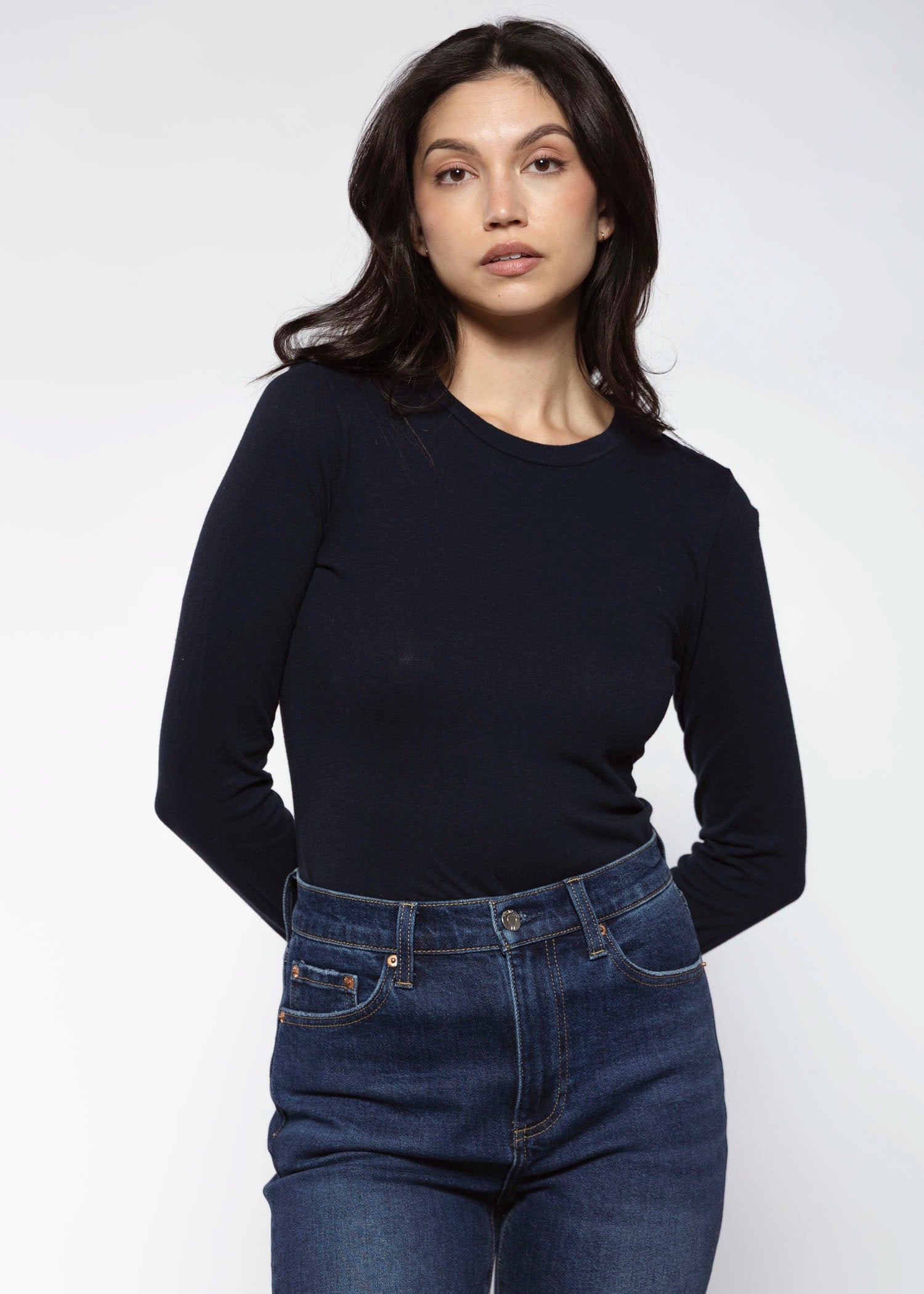 swatch_Navy jamie long sleeve tshirt