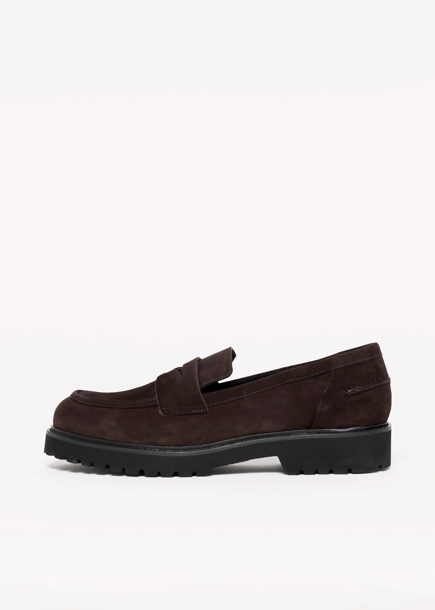 swatch_Chocolate Suede classic penny loafer