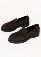 swatch_Chocolate Suede classic penny loafer