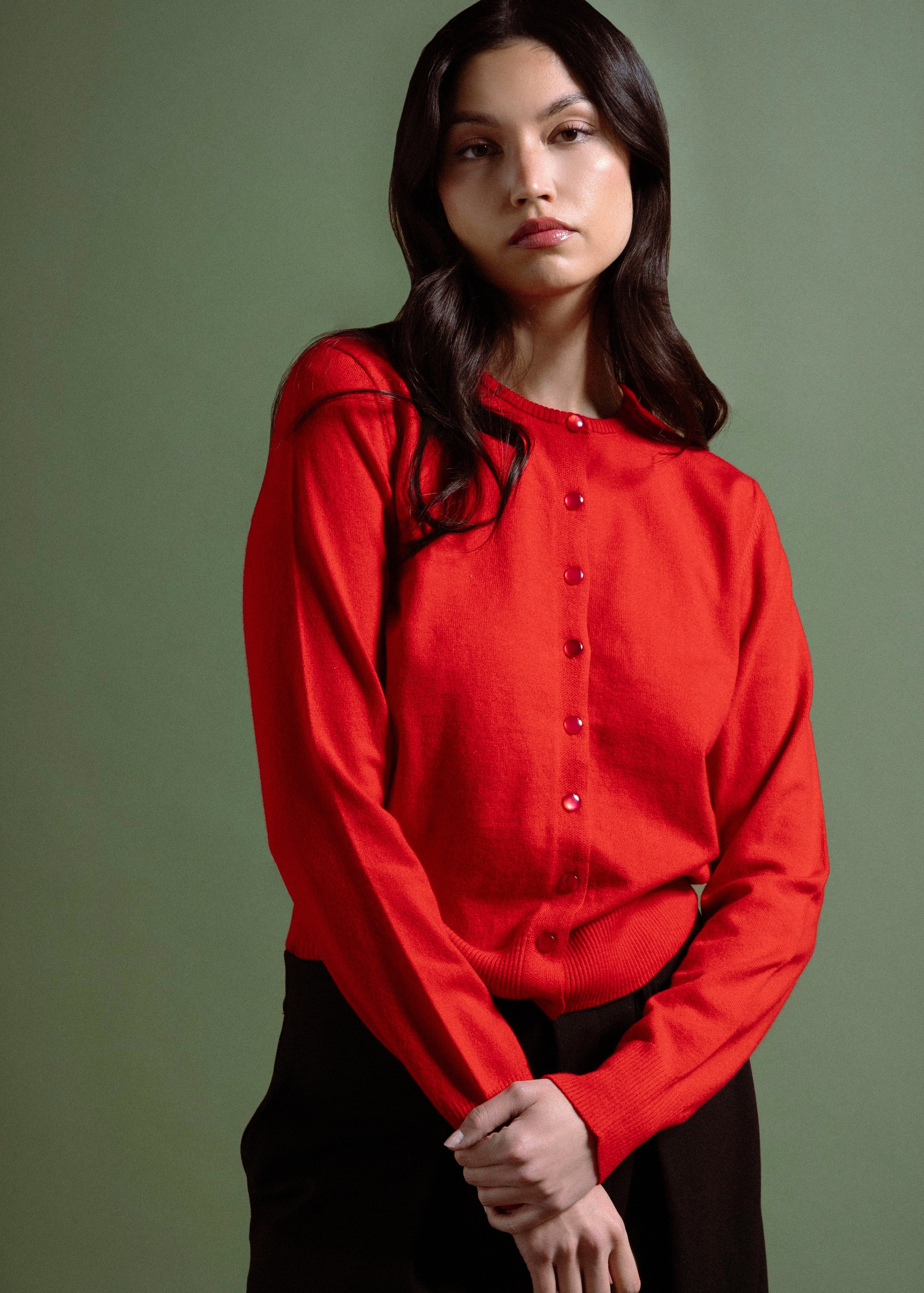 swatch_Red raphaela cardigan