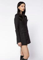 swatch_Black long sleeve mini dress