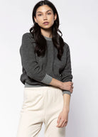 swatch_Dark Grey ziggy reverse fleece sweatshirt