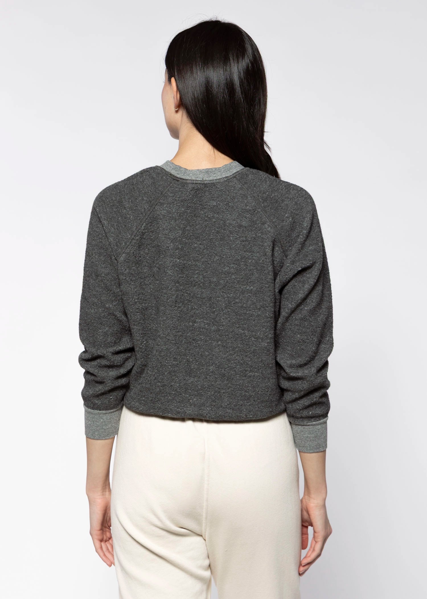 swatch_Dark Grey ziggy reverse fleece sweatshirt