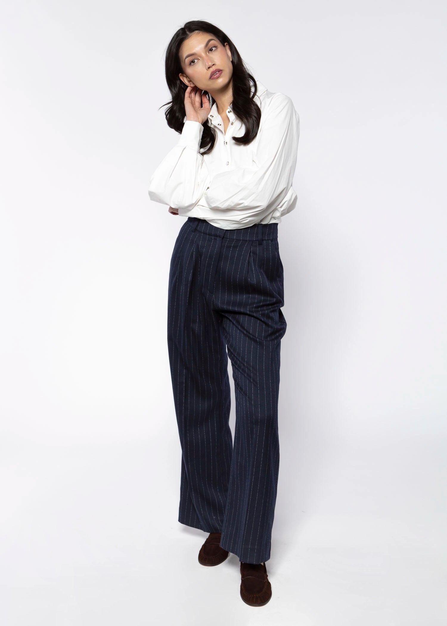 swatch_Navy pinstripe trouser pants