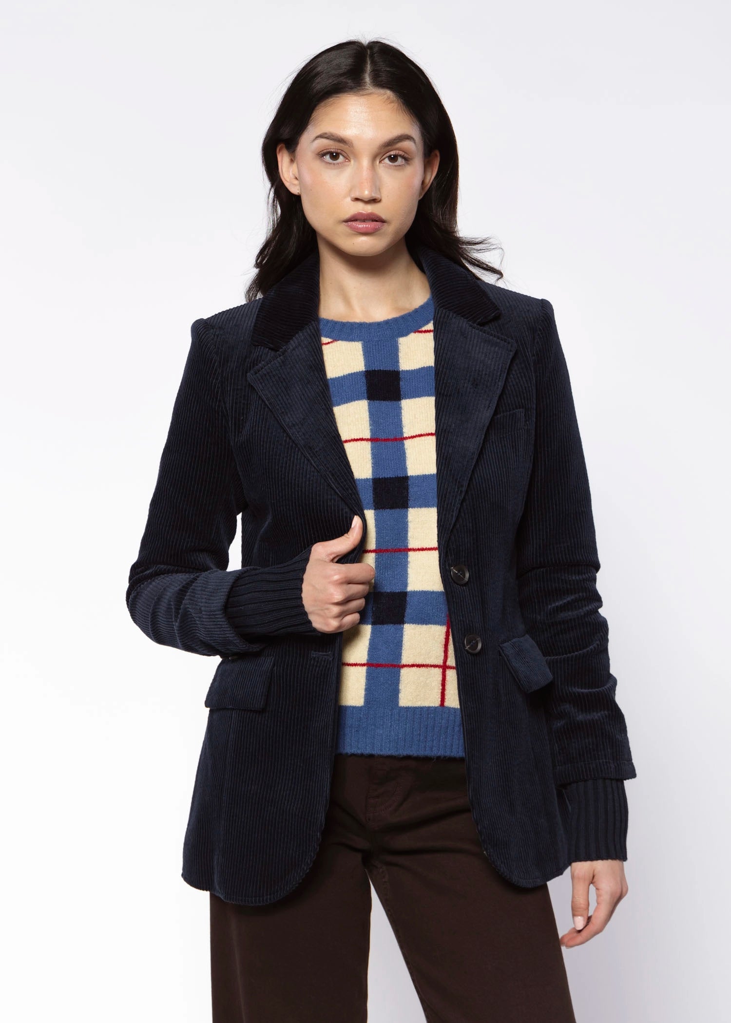 swatch_Navy corduroy blazer