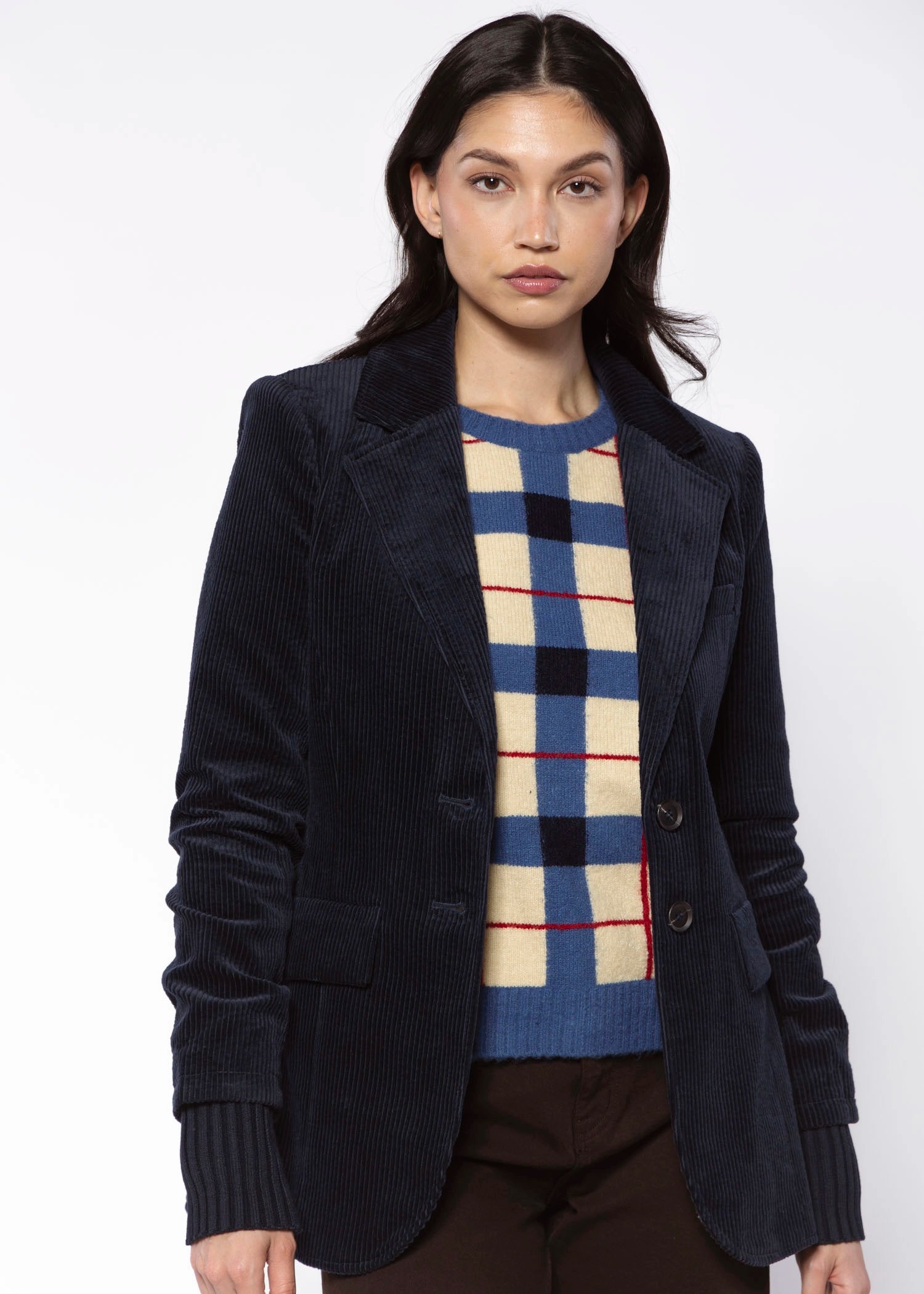 swatch_Navy corduroy blazer
