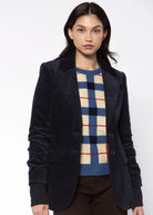 swatch_Navy corduroy blazer