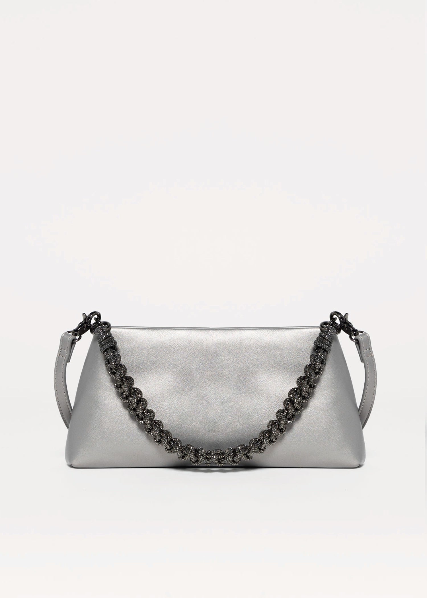 swatch_Silver crystal handle bag