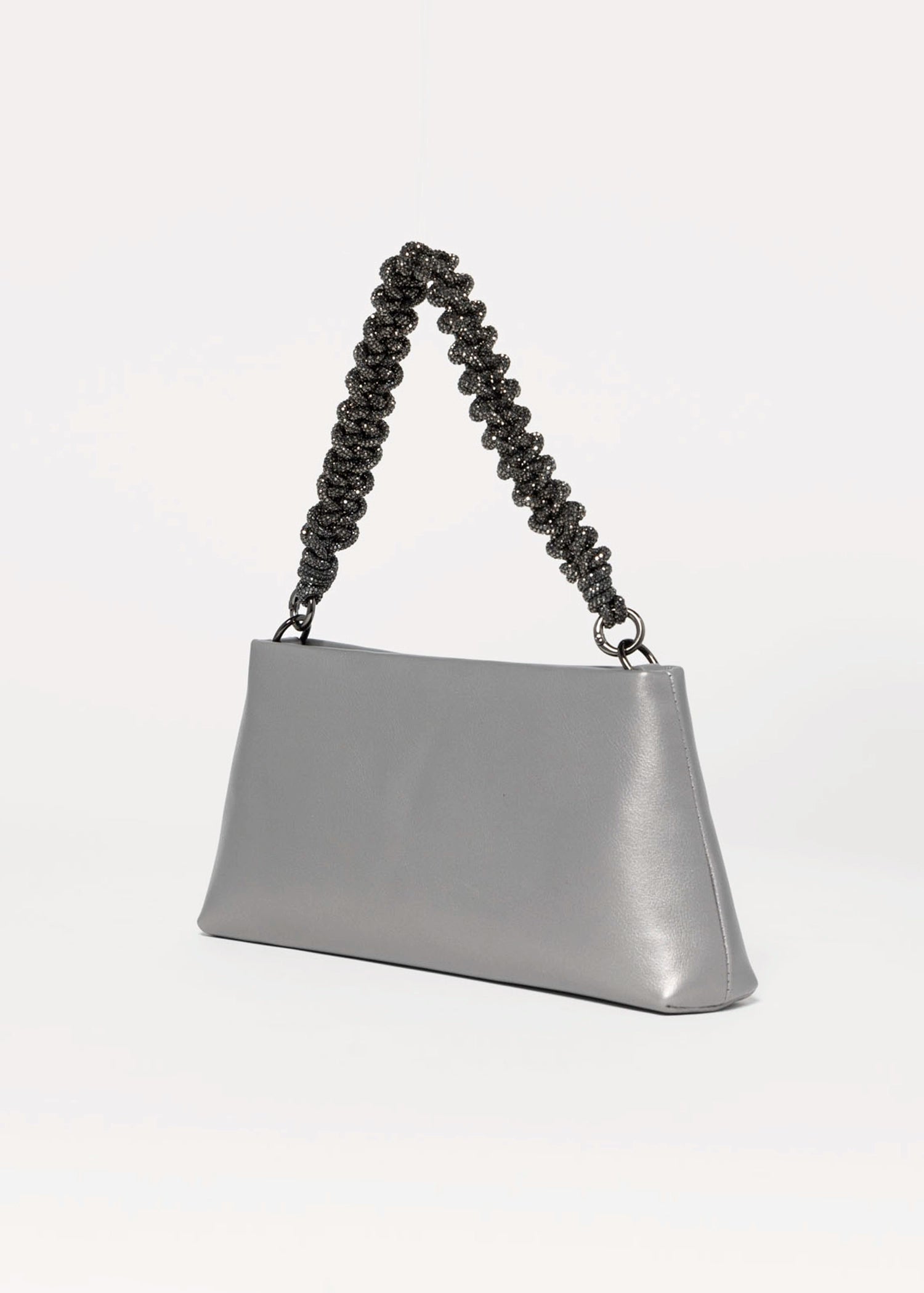 swatch_Silver crystal handle bag