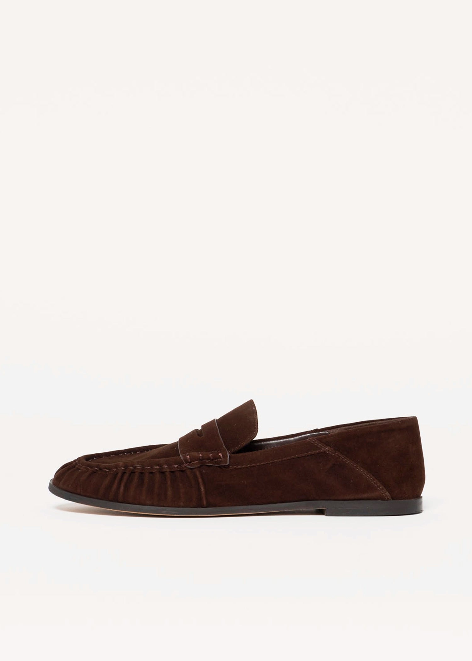 swatch_Chocolate Suede stewart loafer shoes