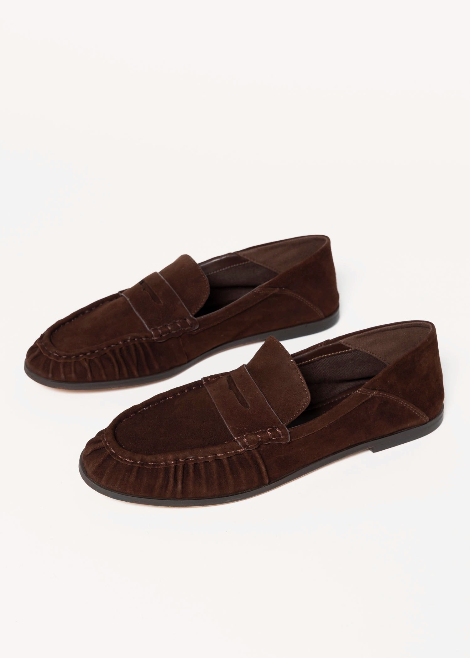 swatch_Chocolate Suede stewart loafer shoes