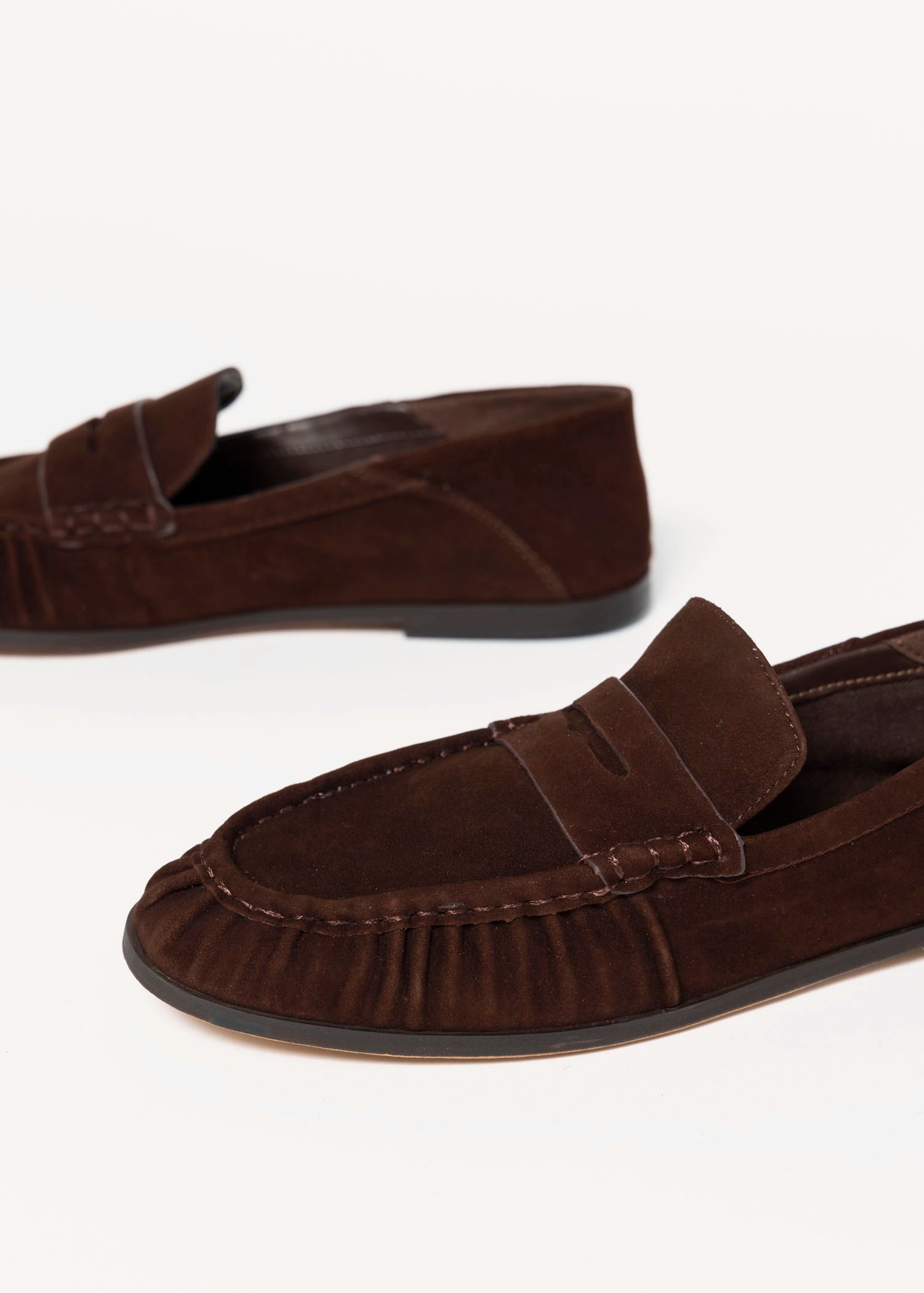 swatch_Chocolate Suede stewart loafer shoes