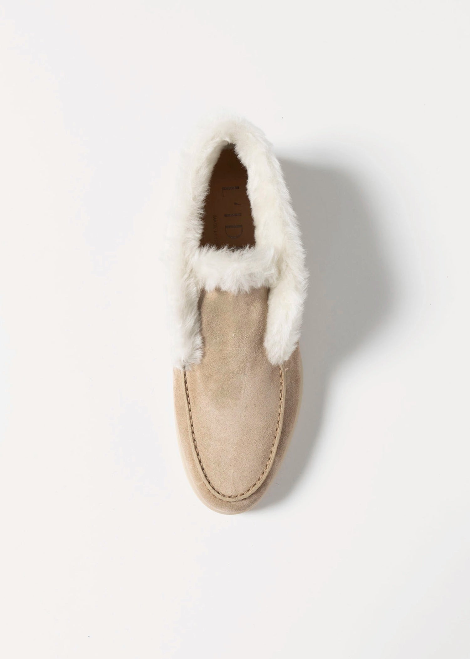 swatch_Sand Suede shearling lined bootie
