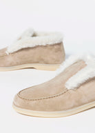 swatch_Sand Suede shearling lined bootie