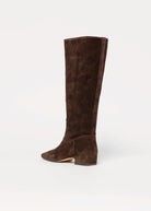 swatch_Brown Suede dantelle knee high boots
