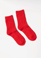 swatch_Red cashmere pointelle socks