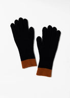 swatch_Black colorblock knit gloves