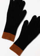swatch_Black colorblock knit gloves