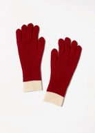 swatch_Red colorblock knit gloves