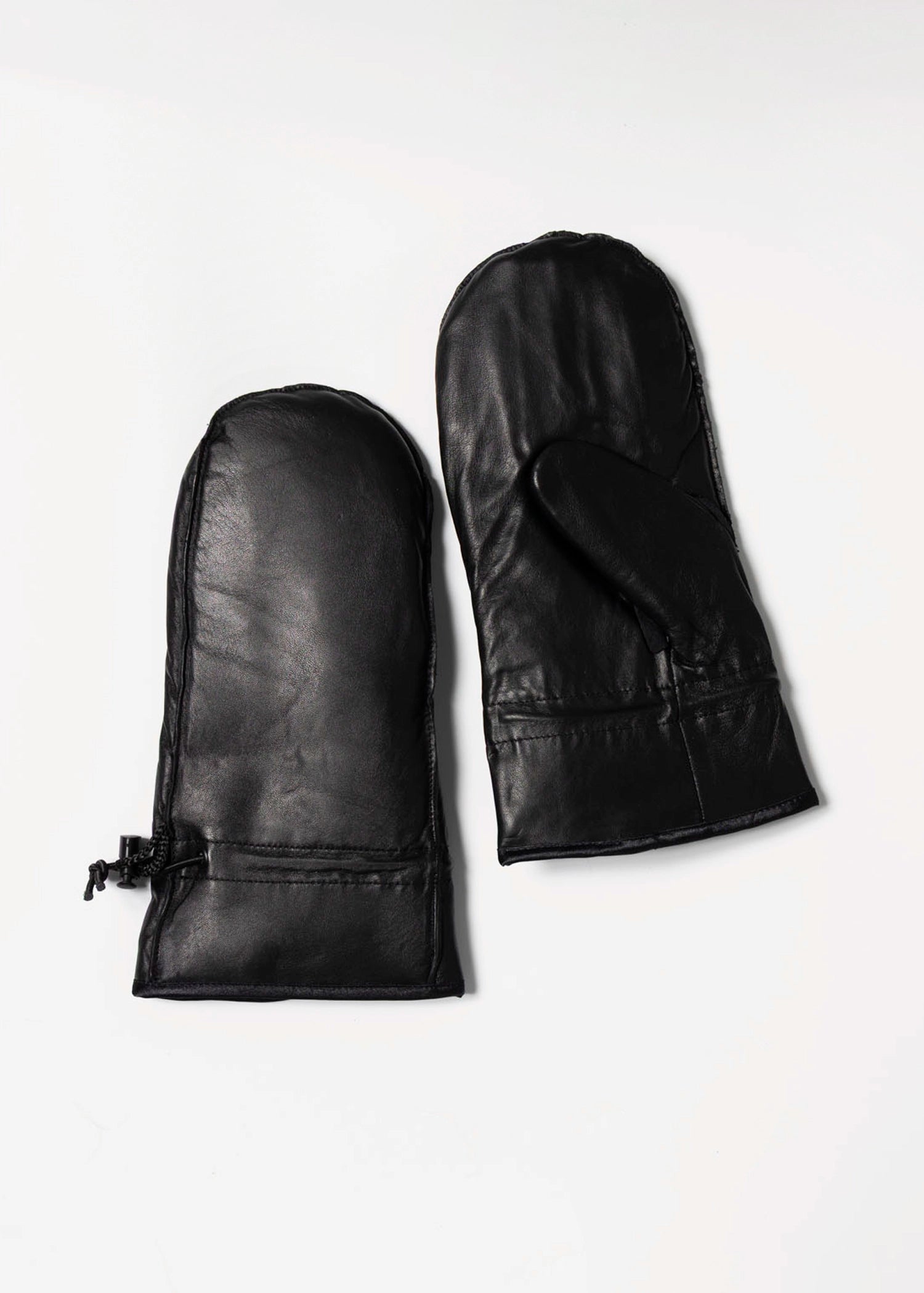 swatch_Black leather mittens