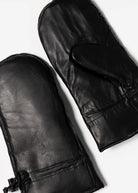 swatch_Black leather mittens