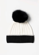 swatch_Black/White two tone crystal beanie