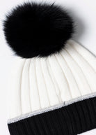 swatch_Black/White two tone crystal beanie