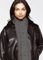 swatch_Charcoal cable knit scarf