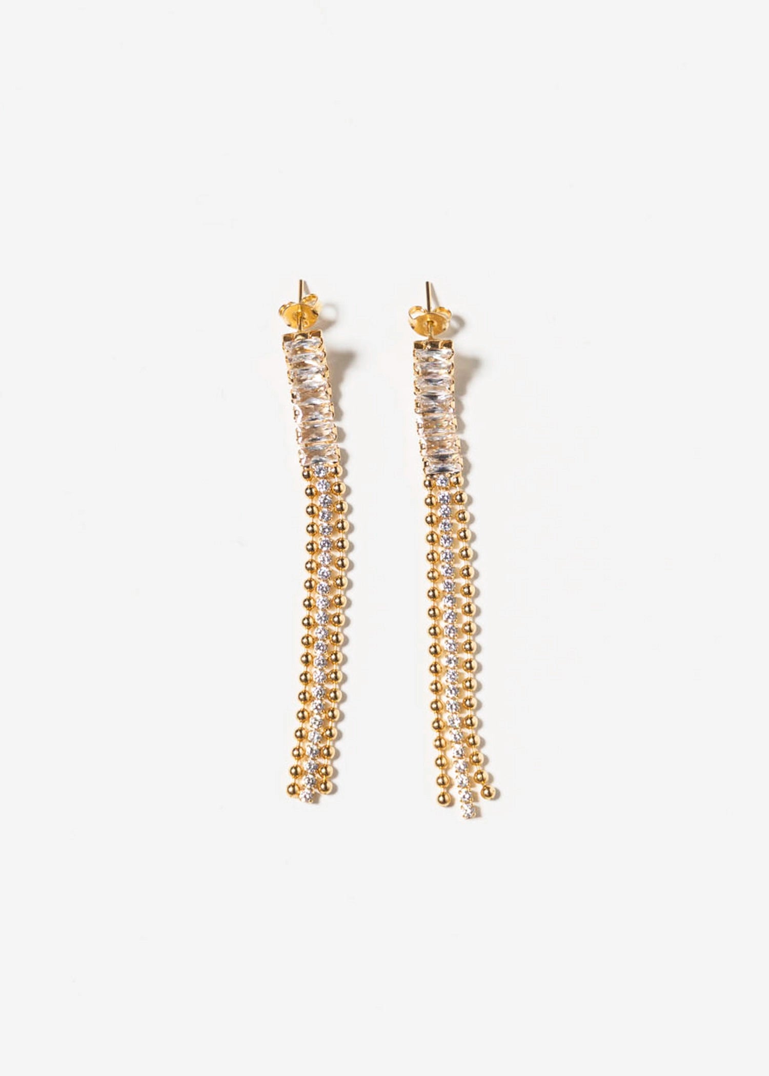 swatch_Gold CZ long drop earrings