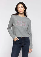 swatch_Heather Grey/Light Blue favorite daughter long sleeve tee