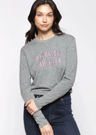 swatch_Heather Grey/Light Blue favorite daughter long sleeve tee
