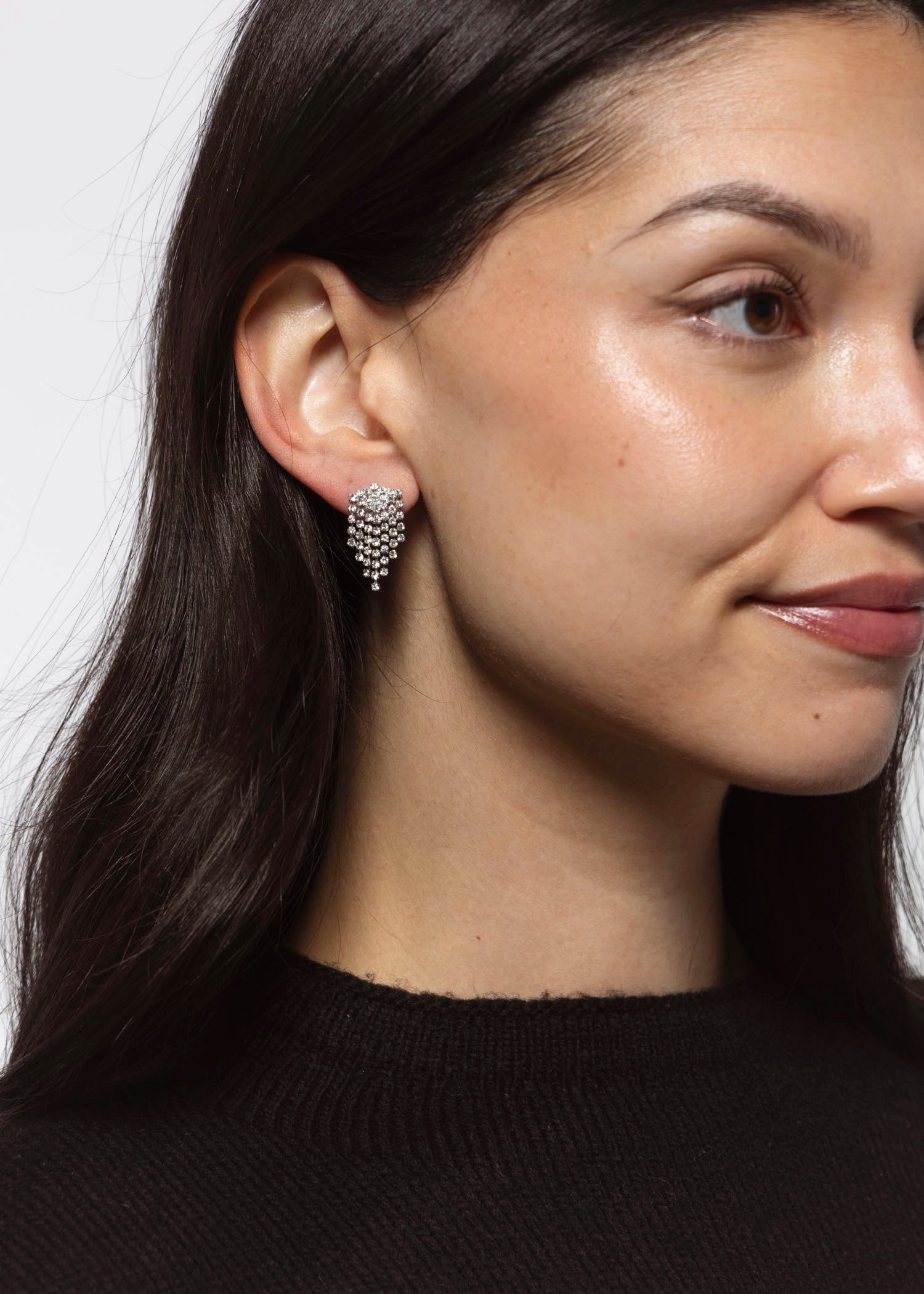 swatch_Silver CZ drop earring