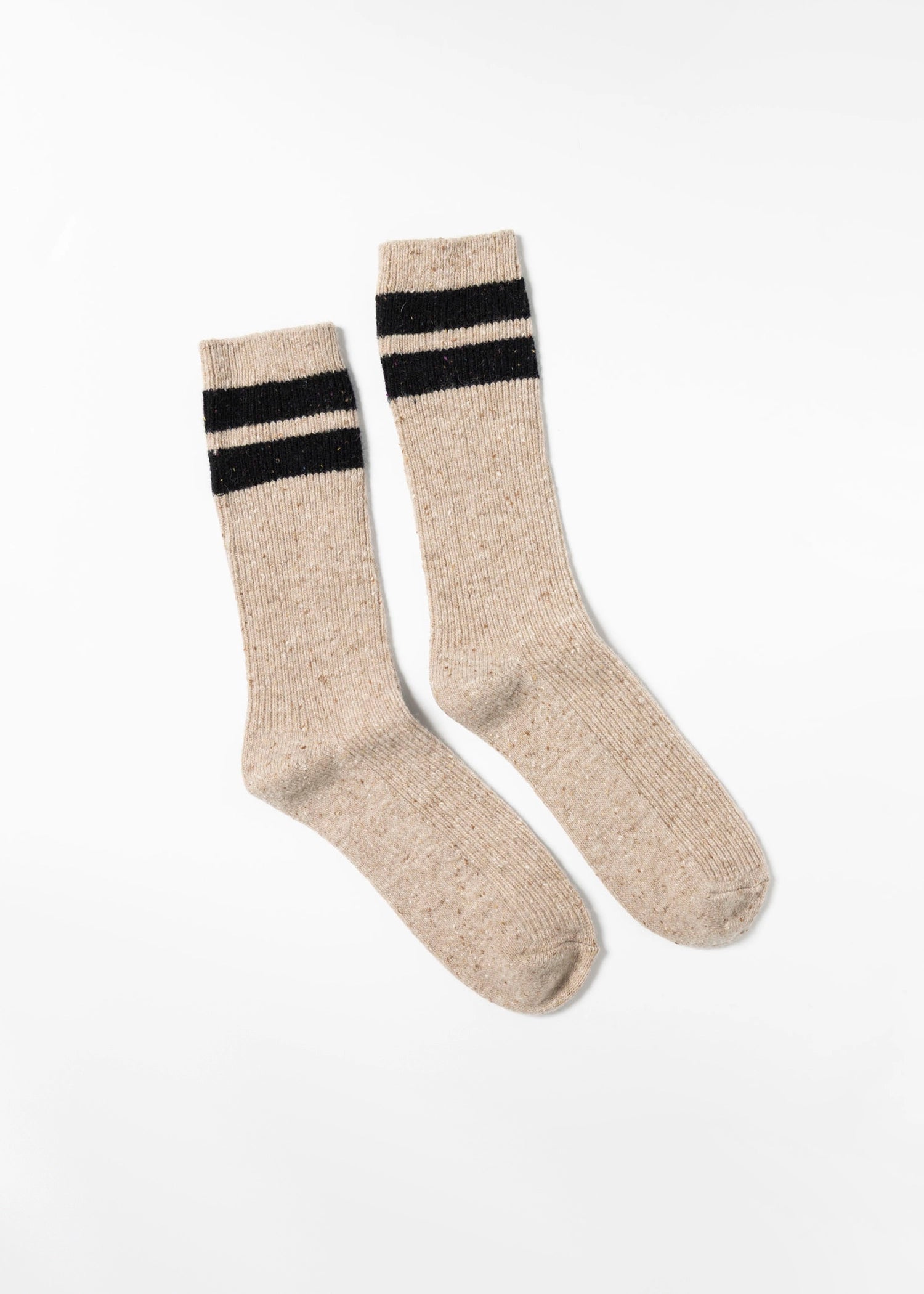 swatch_Beige/Black snow varsity socks