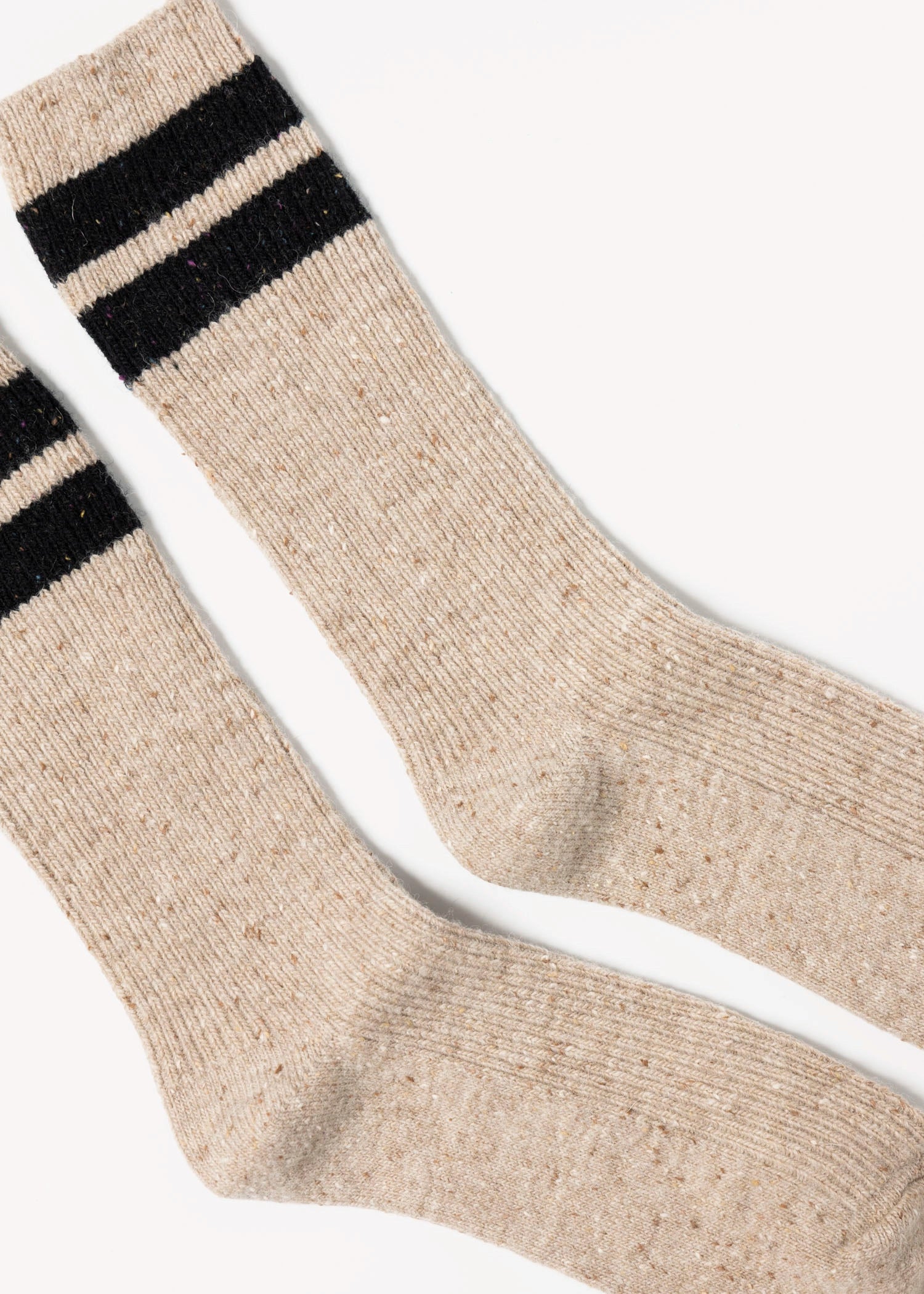 swatch_Beige/Black snow varsity socks