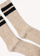 swatch_Beige/Black snow varsity socks