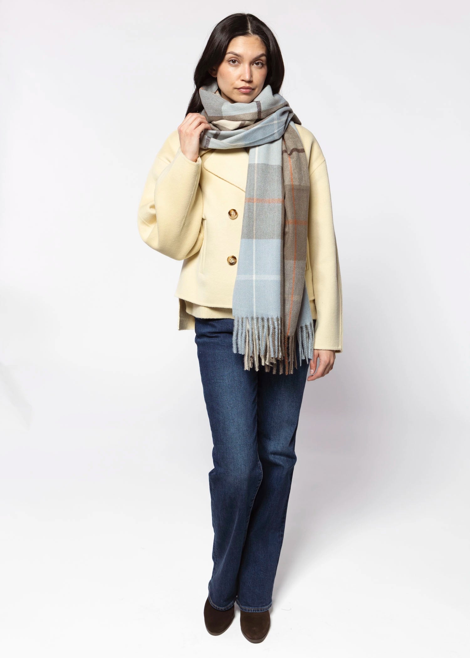 swatch_Blue Multi plaid scarf