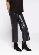 swatch_Navy faux leather pants