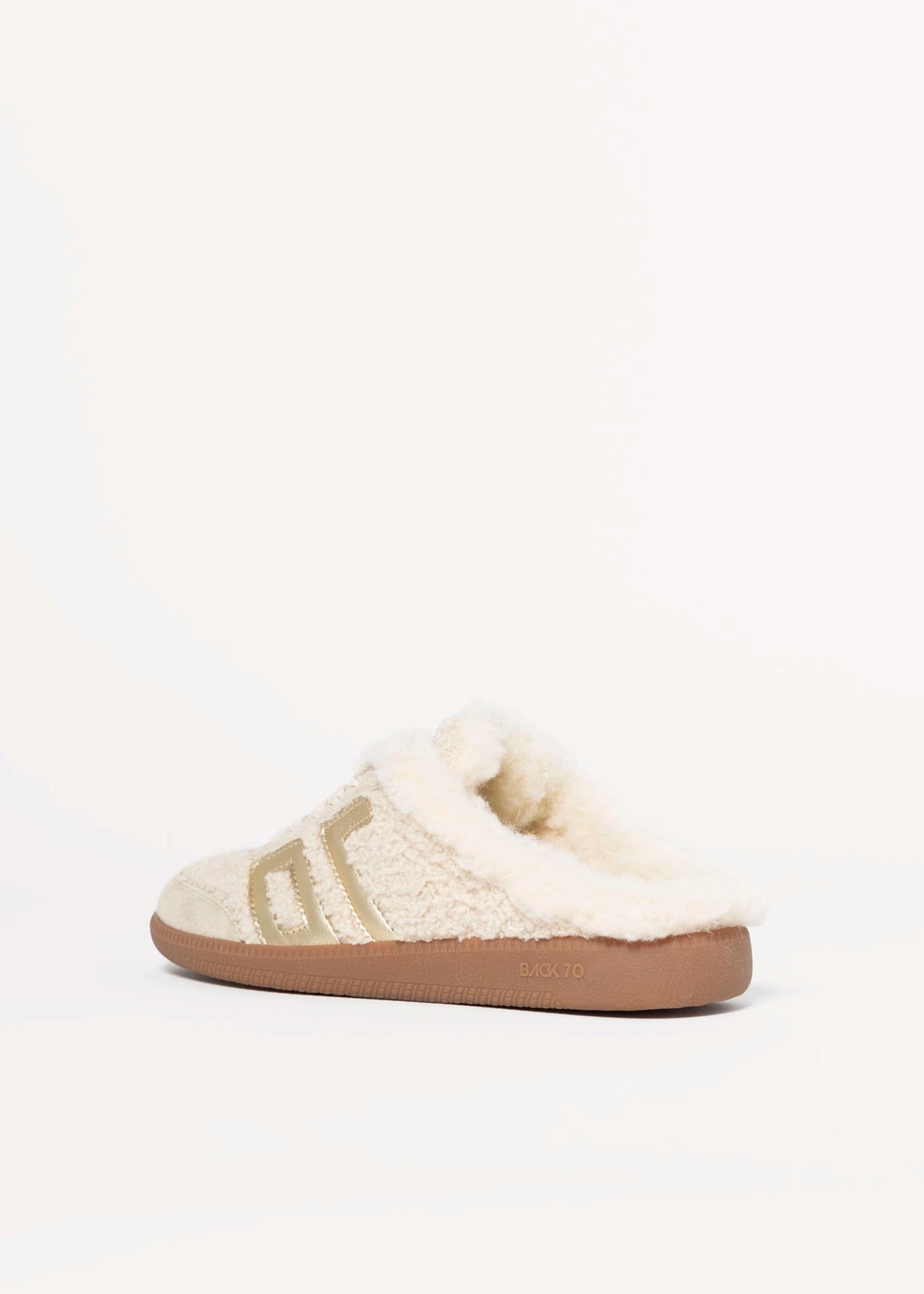 swatch_Butter/Gold shearling teddy sneaker