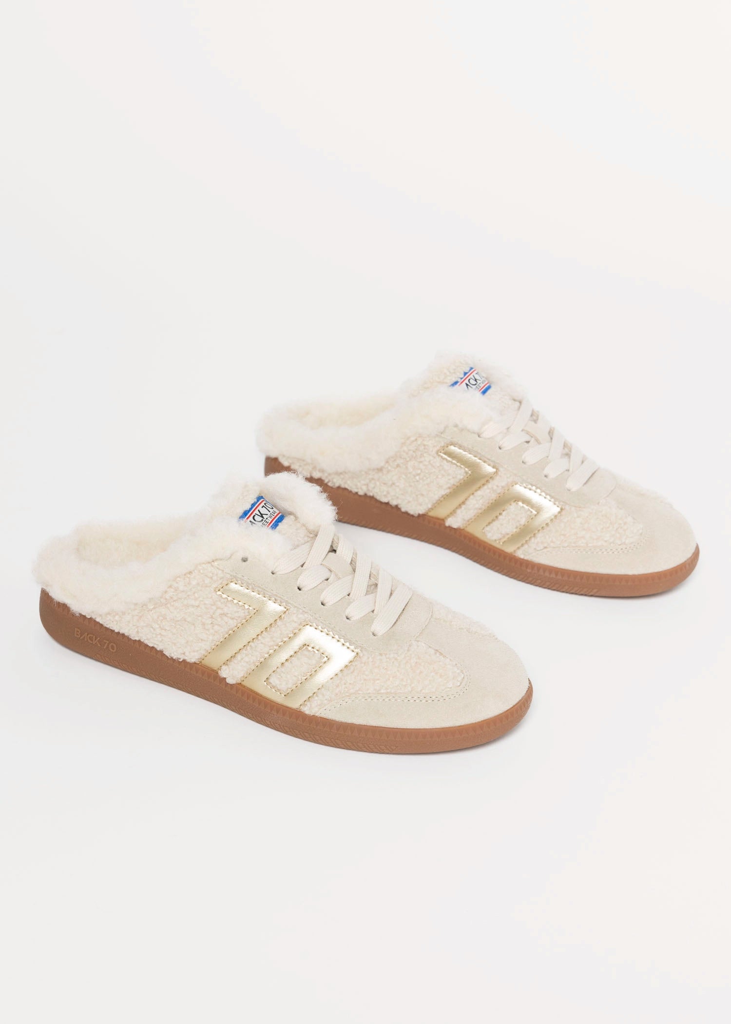 swatch_Butter/Gold shearling teddy sneaker