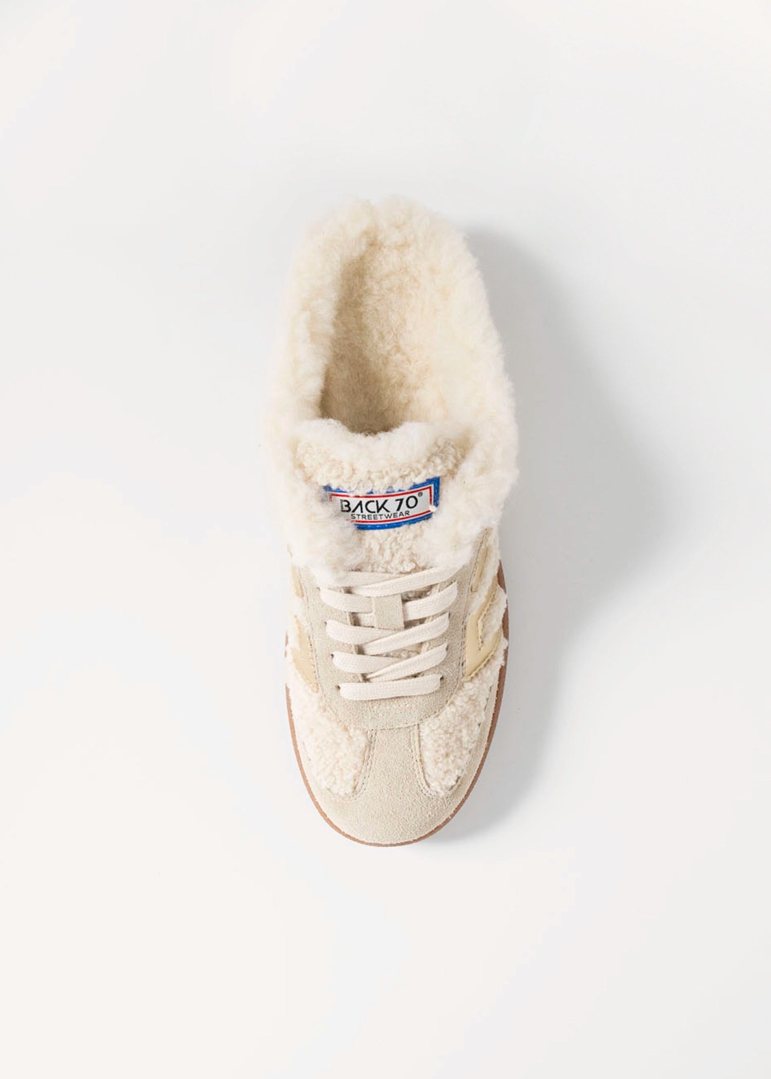 swatch_Butter/Gold shearling teddy sneaker