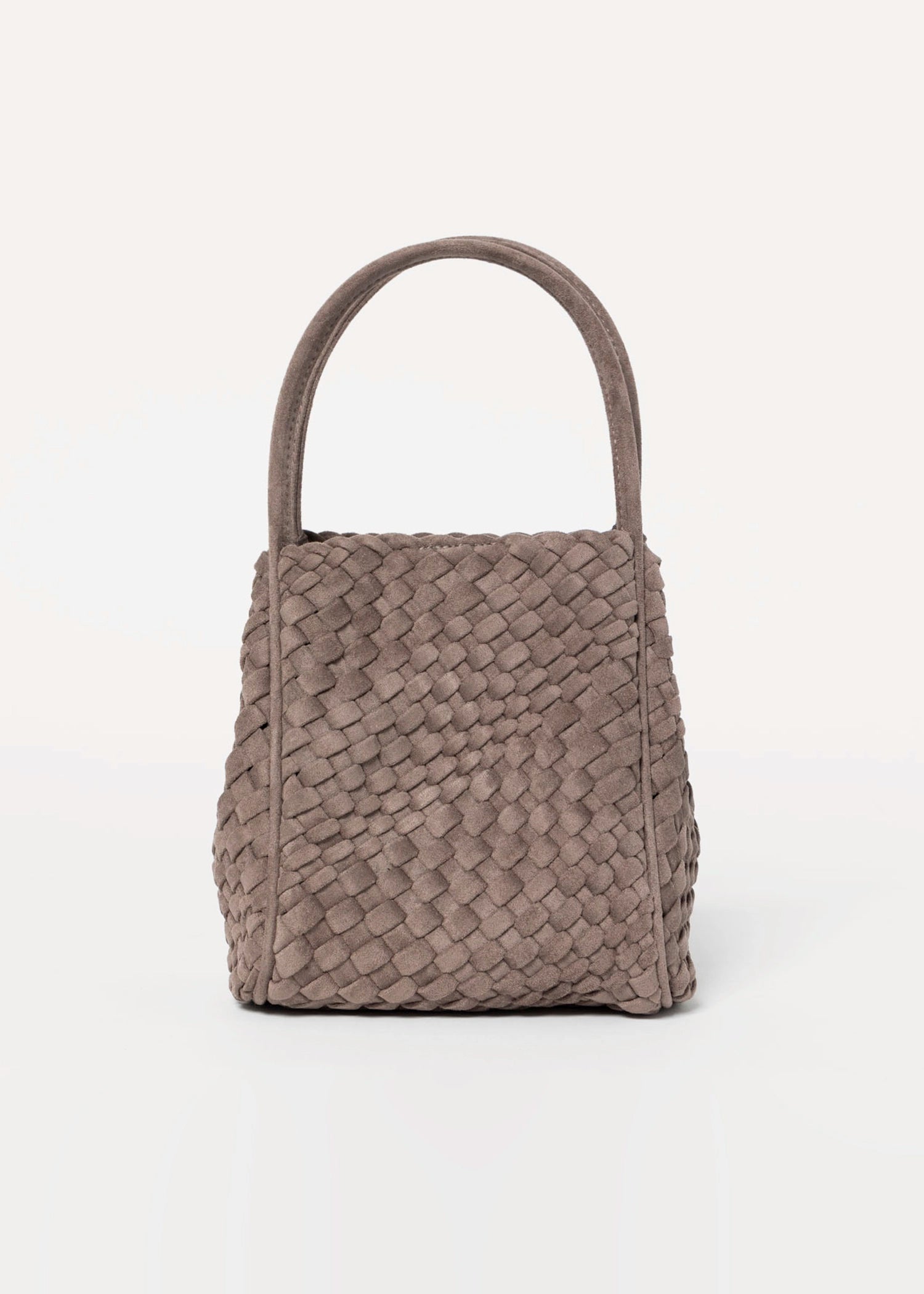 swatch_Dark Taupe hollace woven suede bag