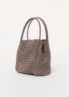swatch_Dark Taupe hollace woven suede bag