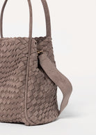 swatch_Dark Taupe hollace woven suede bag