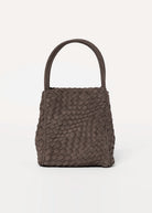 swatch_Brown hollace woven suede bag