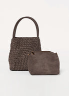 swatch_Brown hollace woven suede bag