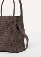 swatch_Brown hollace woven suede bag