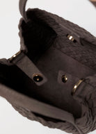 swatch_Brown hollace woven suede bag