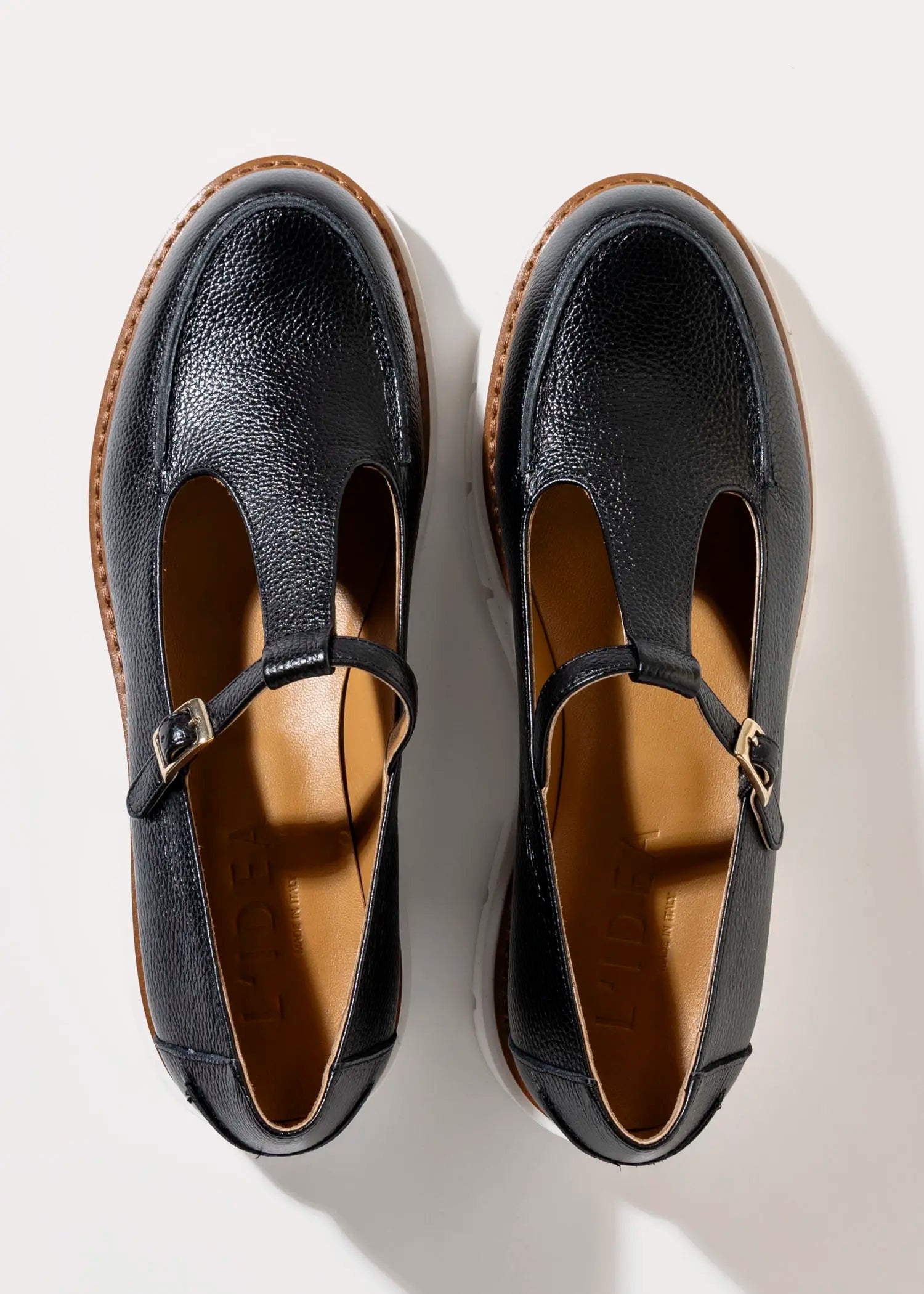 swatch_black leather olga mary jane flat shoes