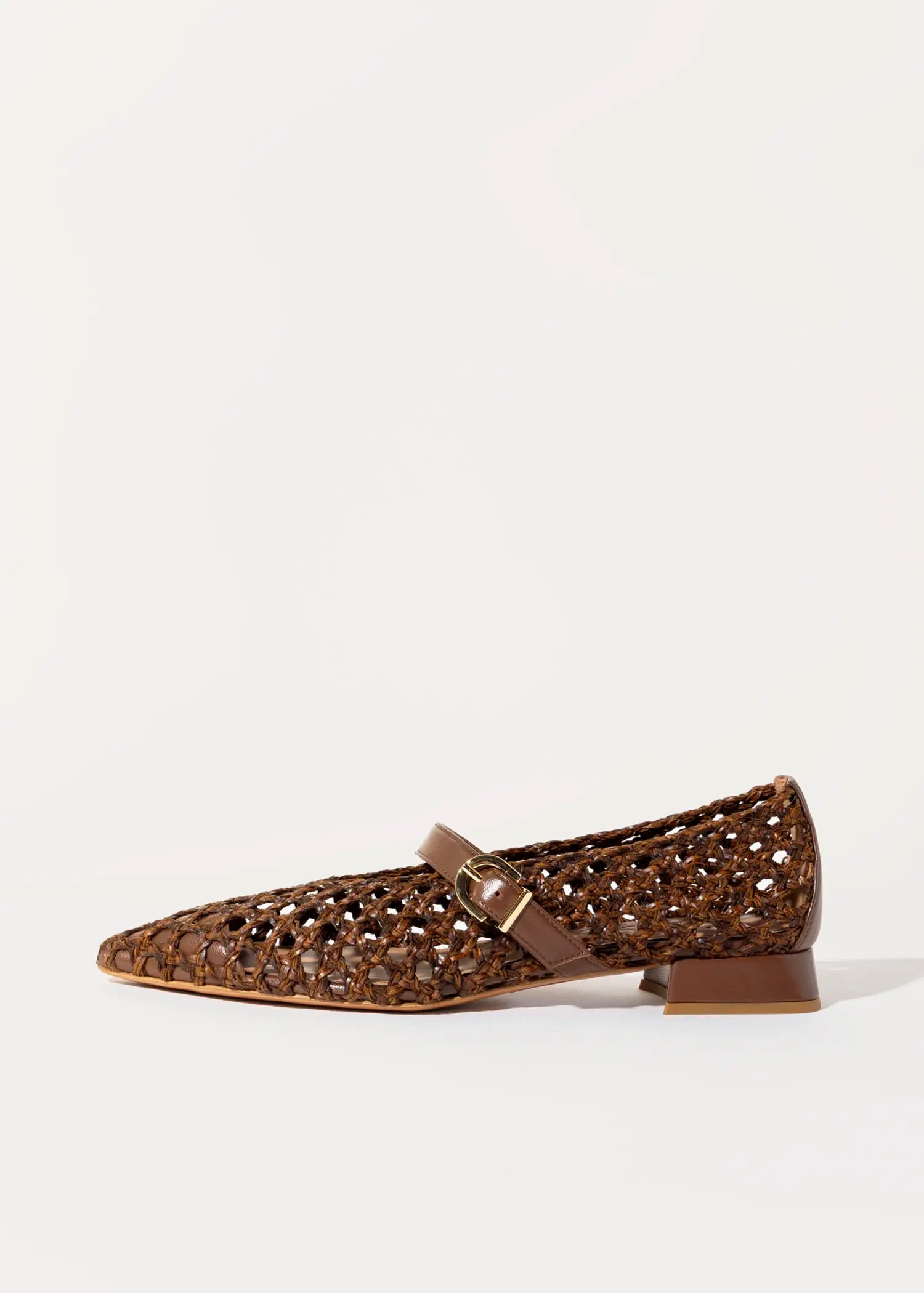 swatch_brown leather mia woven mary jane flat shoes